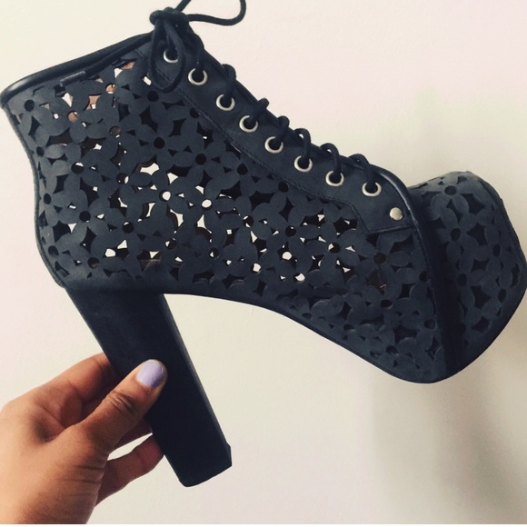 Jeffrey Campbell Shoes - Jeffrey Campbell | Lita Daisy Boot Black Cutout 8